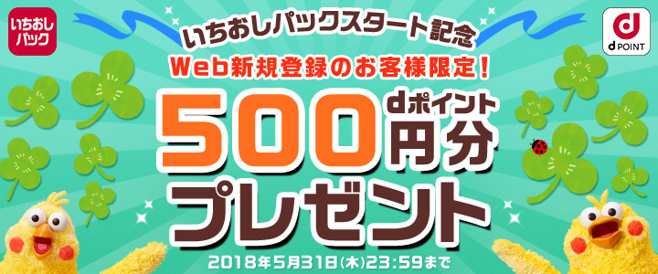 Web登録限定!dポイント500ポイントプレゼントキャンペーン